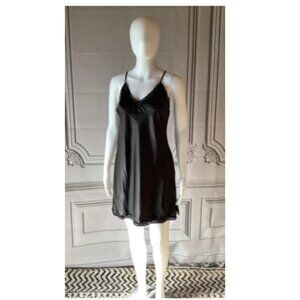 Boselli Baby Doll Italian Black Night Gown/ Slip Dress NWT Valentines Day